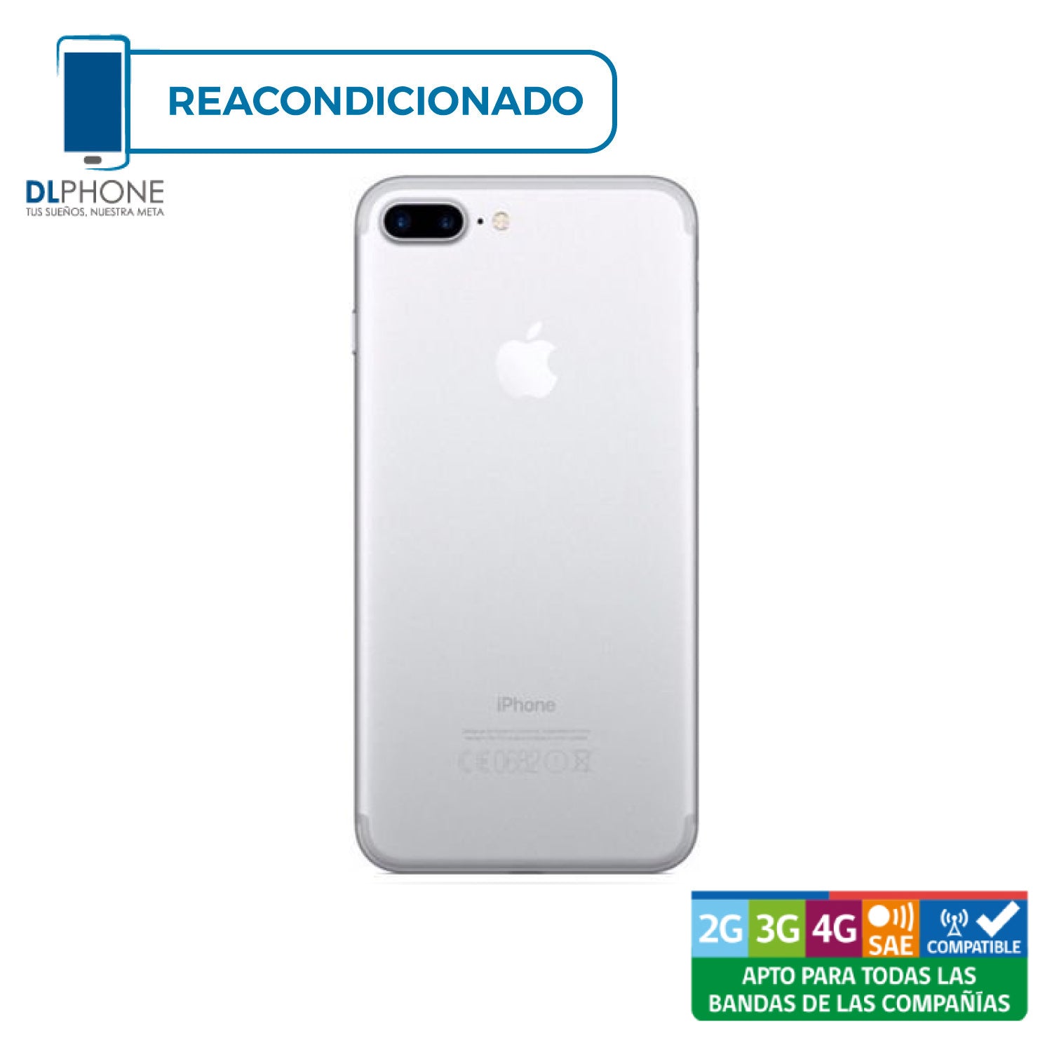 iPhone 7 Plus 128GB Plata Reacondicionado