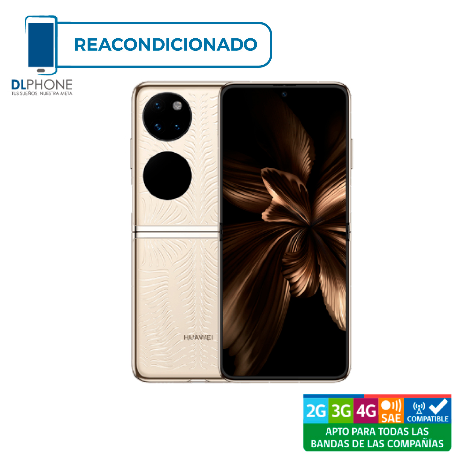 Huawei P50 Pocket 512GB Dorado Reacondicionado