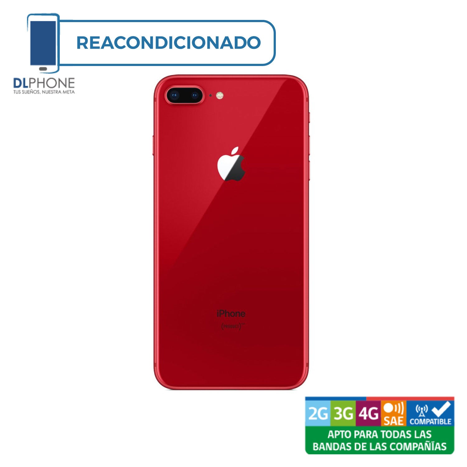 iPhone 8 Plus 64GB Rojo Reacondicionado