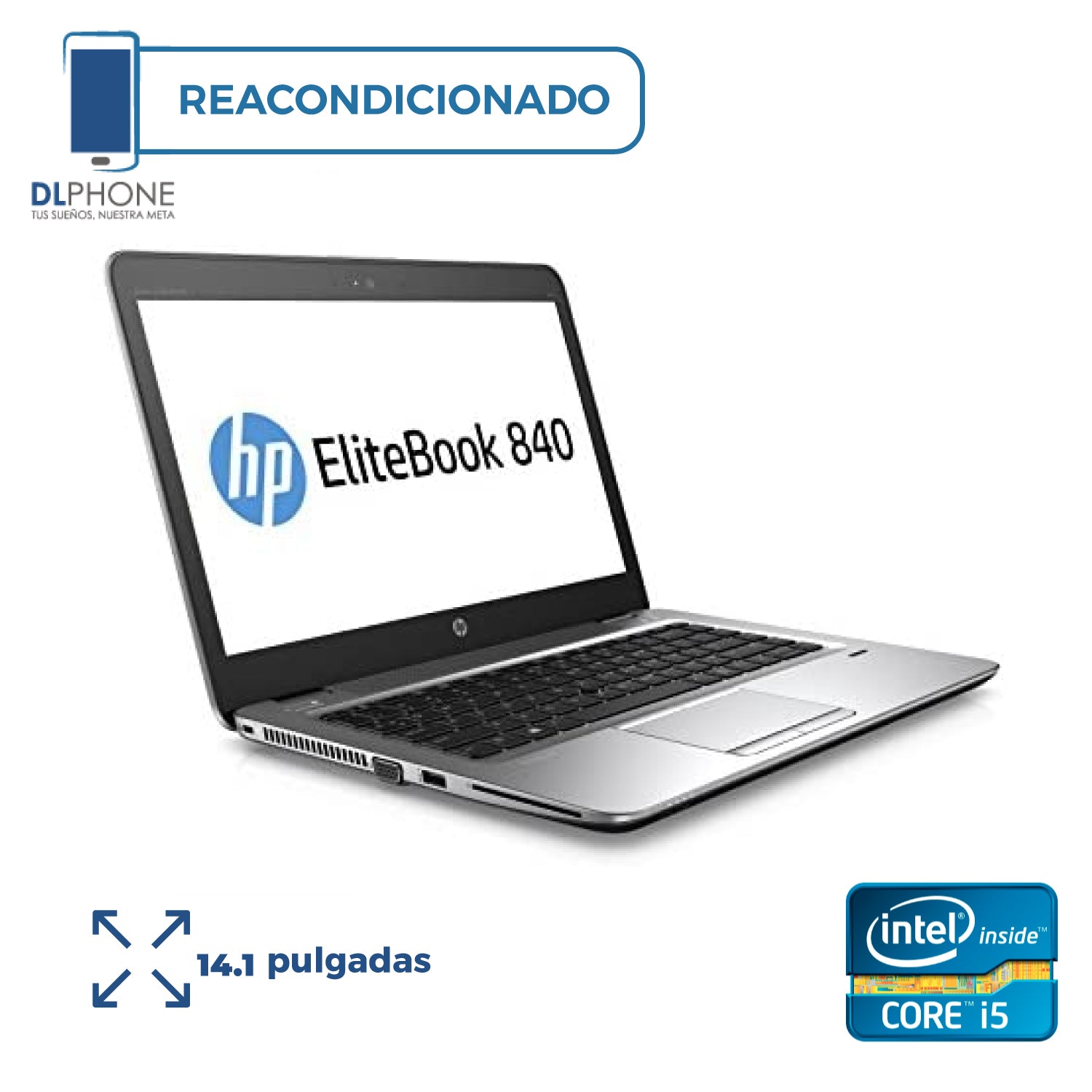 HP EliteBook 840 G3/256GB/16GB Ram/Intel Core i5/6th Gen/Plata Reacondicionado