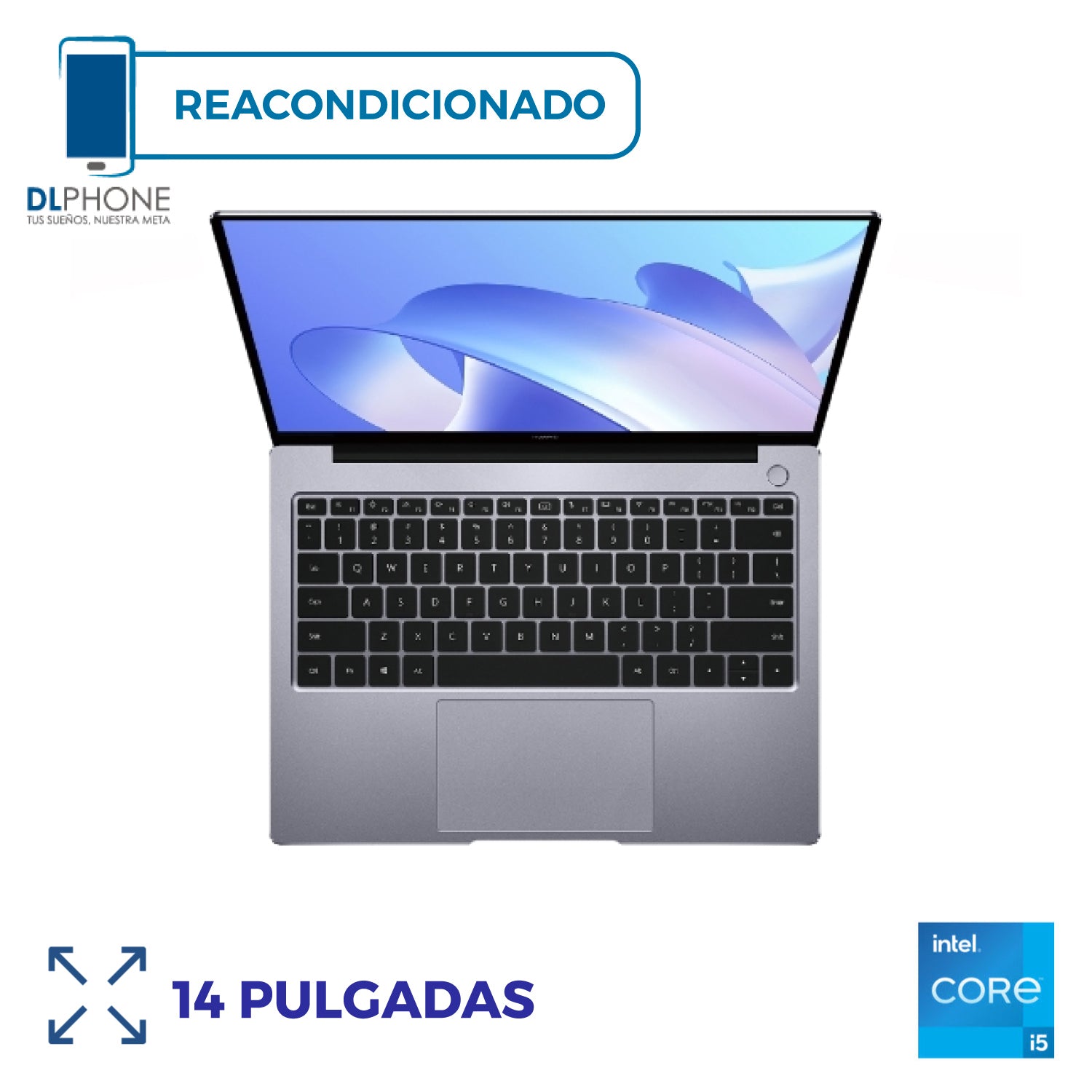 Huawei MateBook 14 2021/512GB/8GB RAM/Intel i5/11th Gen/Gris Reacondicionado