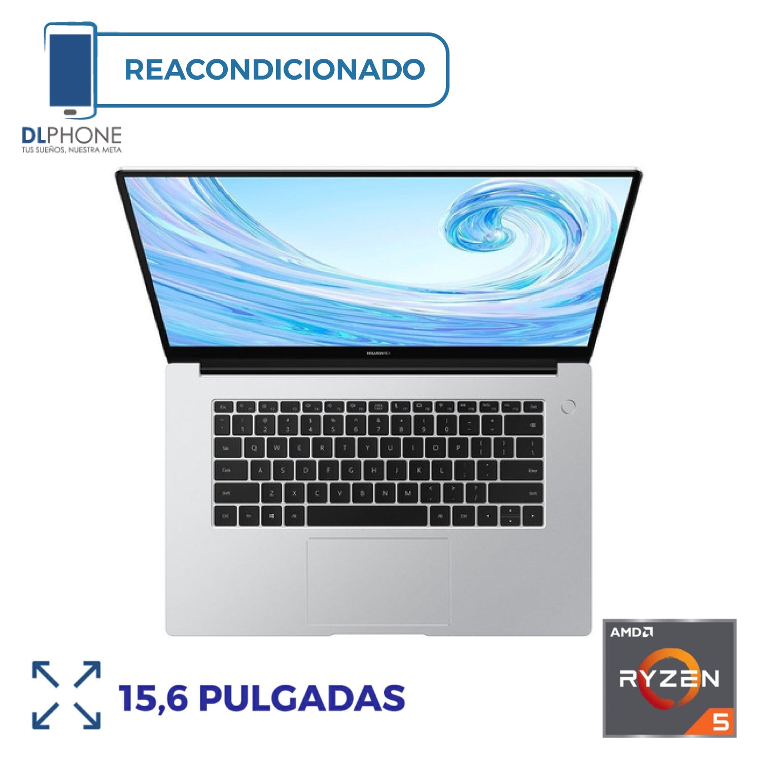 Huawei MateBook D15/256GB/8GB Ram/AMD Ryzen 5/3th Gen/Plata Reacondicionado