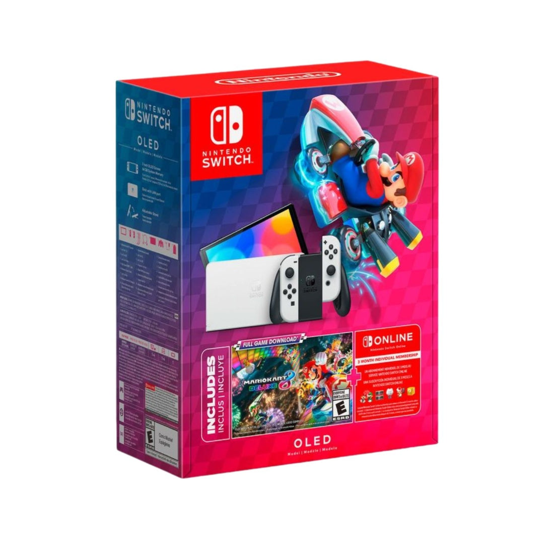 NINTENDO SWITCH OLED 64 GB 2024 + MARIO KART 8 DELUXE NEGRO NUEVO - Negro