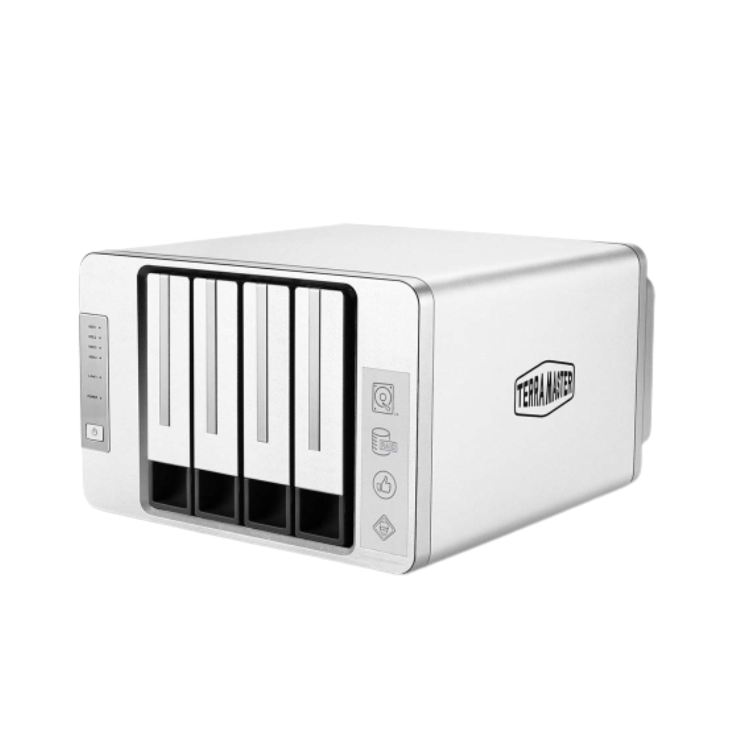 CPU TerraMaster F4-225 (Intel Celeron. 2GB, Almacenamiento Max 48TB) Plata Reacondicionado