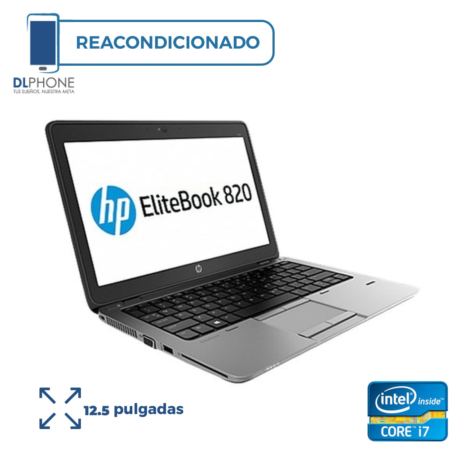 HP Elitebook 820 G3 Intel Core i7 Plata Reacondicionado